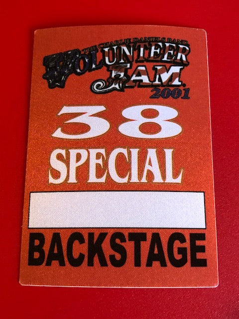 38 Special - Charlie Daniels Band Volunteer Jam 2001 - Backstage Pass