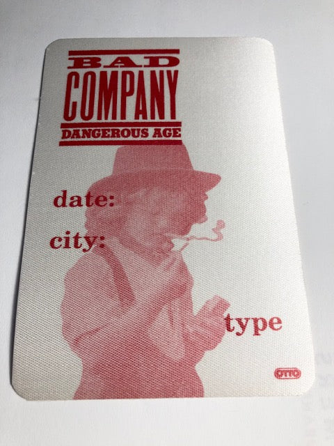 Bad Company - Dangerous Age Concert Tour 1988 - Backstage Pass