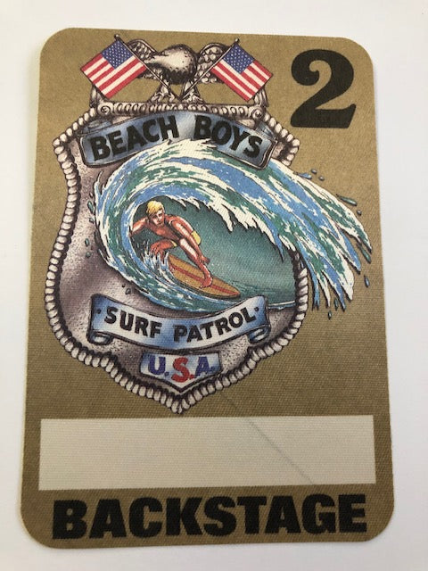 The Beach Boys - Surf Patrol Tour 1984 - Cloth Backstage Pass