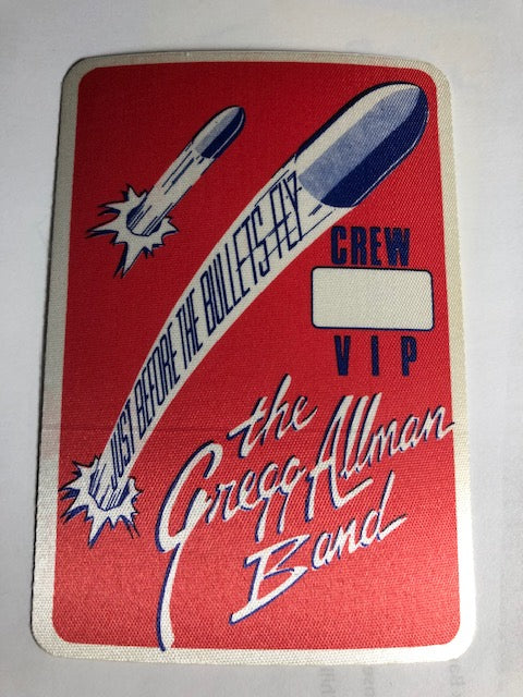 Allman Brothers - Greg Allman - Before the Bullets Fly Tour 1988- Backstage Pass