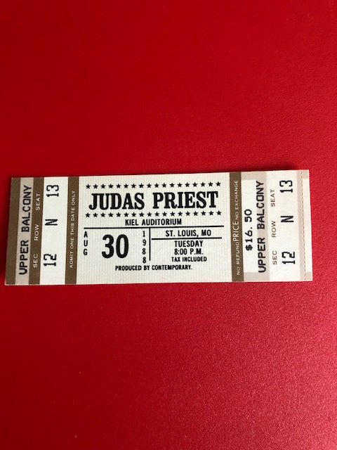 Judas Priest - Concert Ticket from August 30th, 1988