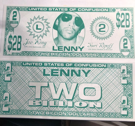 Lenny Kravitz - $2 Billion Dollar United States of Confusion Bill - from the 1990s