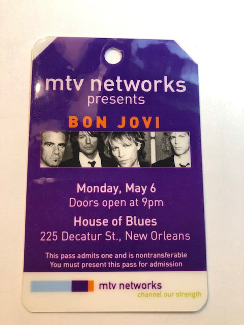 Bon Jovi - House of Blues 2002 - Presented by MTV - Backstage Pass